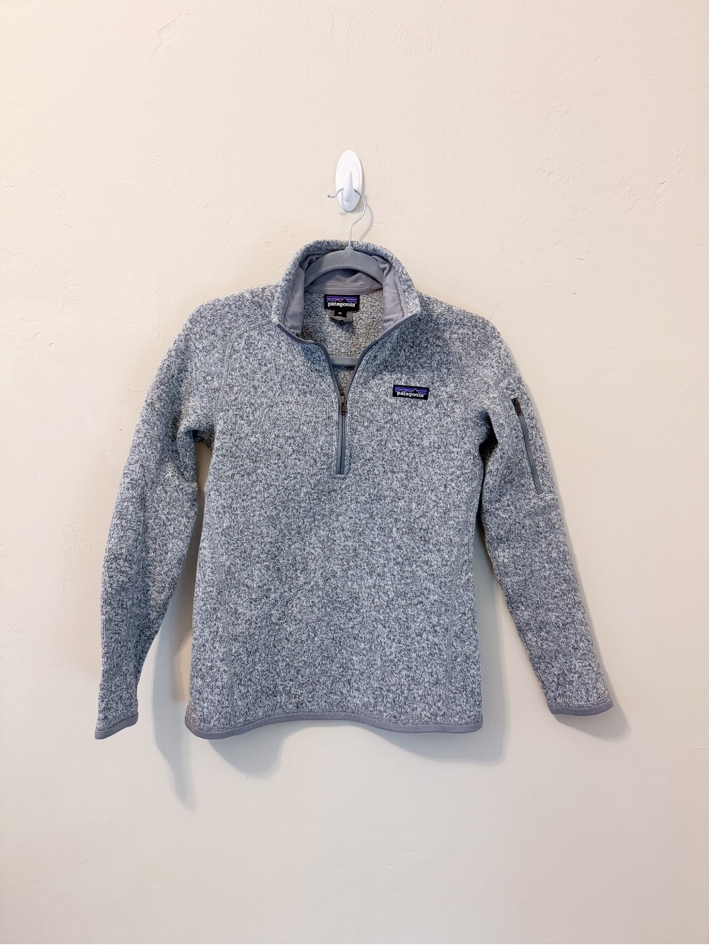 Patagonia Gray Heather Quarter-Zip Fleece Pullover